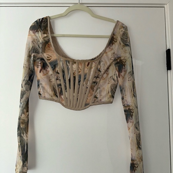 PrettyLittleThing Tops - Long Sleeve Corset Top